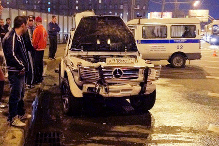 Авария на Кутузовском проспекте с участием Иеромонаха Илии